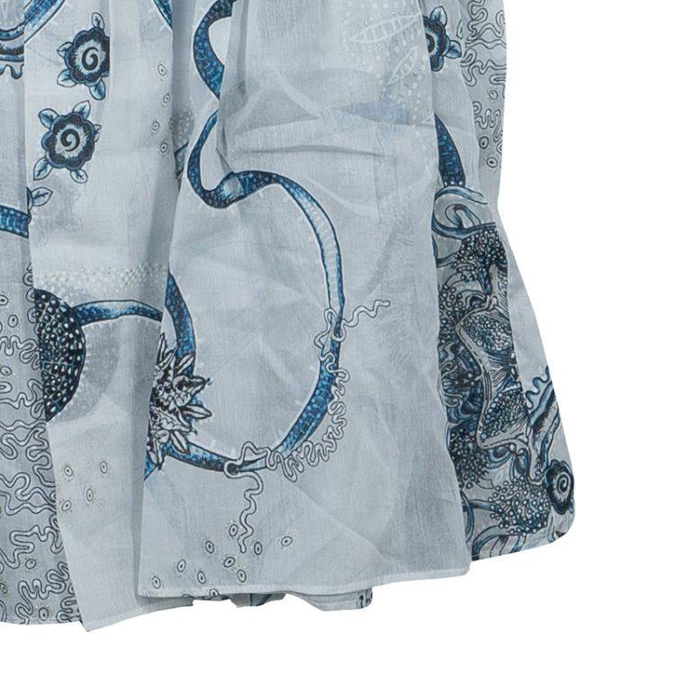 Pre Owned Roberto Cavalli Angels White Printed Tiered Maxi Dress 10 Yrs 