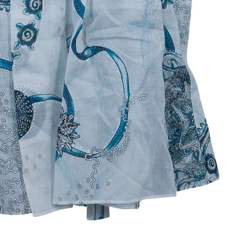 Pre Owned Roberto Cavalli Angels White Printed Tiered Maxi Dress 14 Yrs 