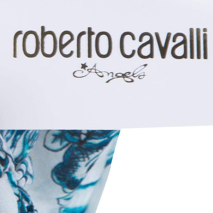Pre Owned Roberto Cavalli Angels White Printed Tiered Maxi Dress 14 Yrs 