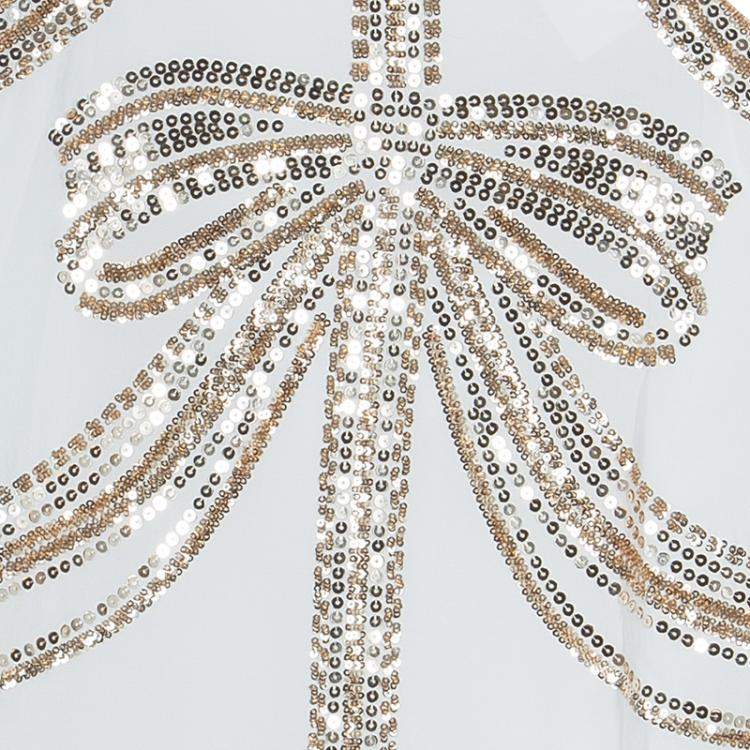 Pre Owned Roberto Cavalli Angels White Sequin Embellished Sleeveless Dress 14 Yrs 