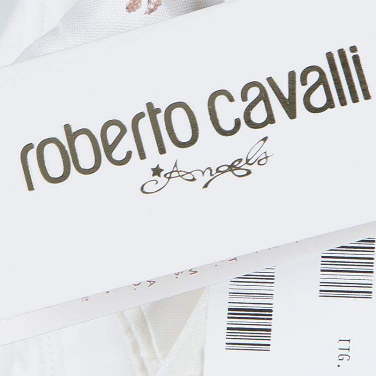 Pre Owned Roberto Cavalli Angels White Sequin Embellished Sleeveless Dress 14 Yrs 