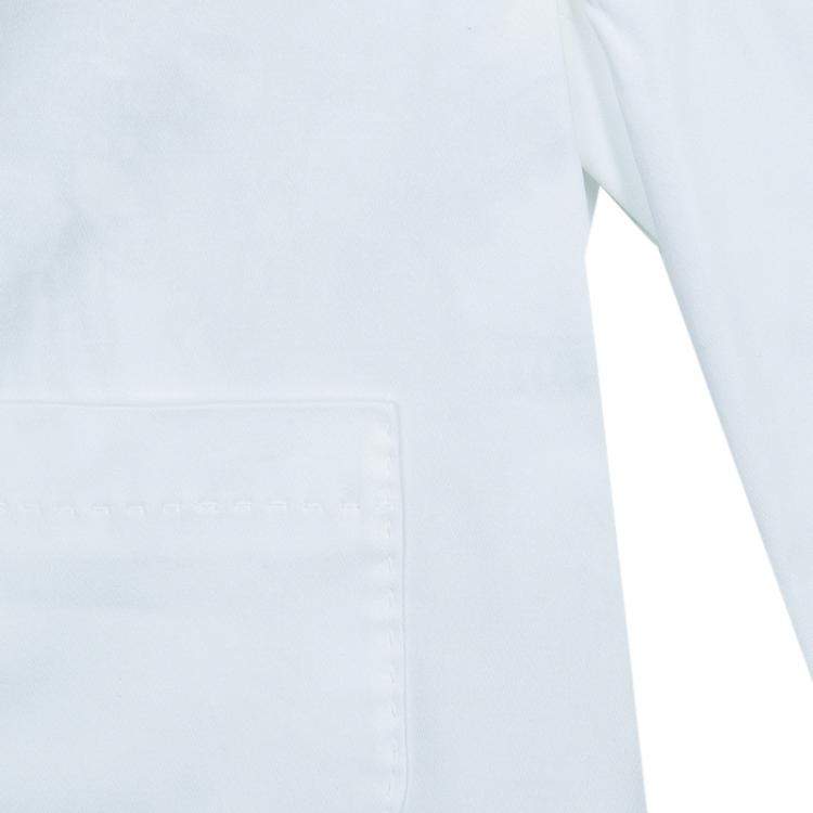 Pre Owned Roberto Cavalli Angels White Leather-Trim Jacket 8 Yrs 