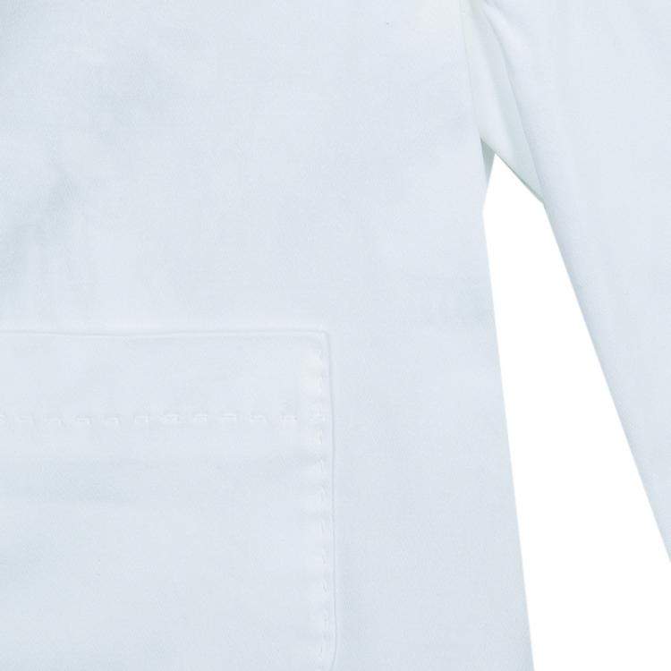 Pre Owned Roberto Cavalli Angels White Leather Trim Jacket 10 Yrs 