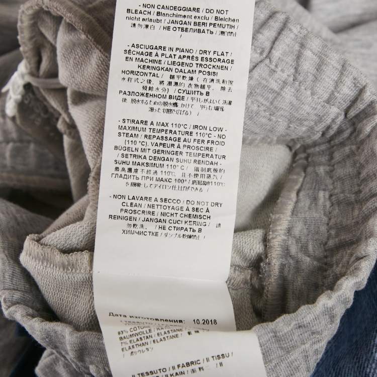 Pre Owned Roberto Cavalli Junior Grey Jersey Jogger Pants L/(16-18 Yrs)