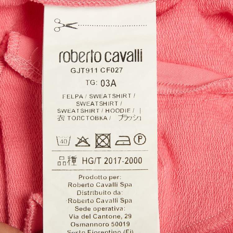 Pre Owned Roberto Cavalli Kids Pink Cotton Zip-Up Jacket 3Yrs