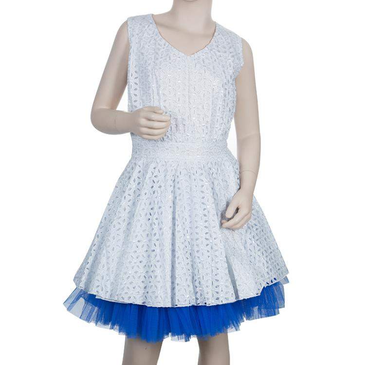 Pre Owned Roma e Tosca Azure Blue Tutu Underskirt 8 Yrs 