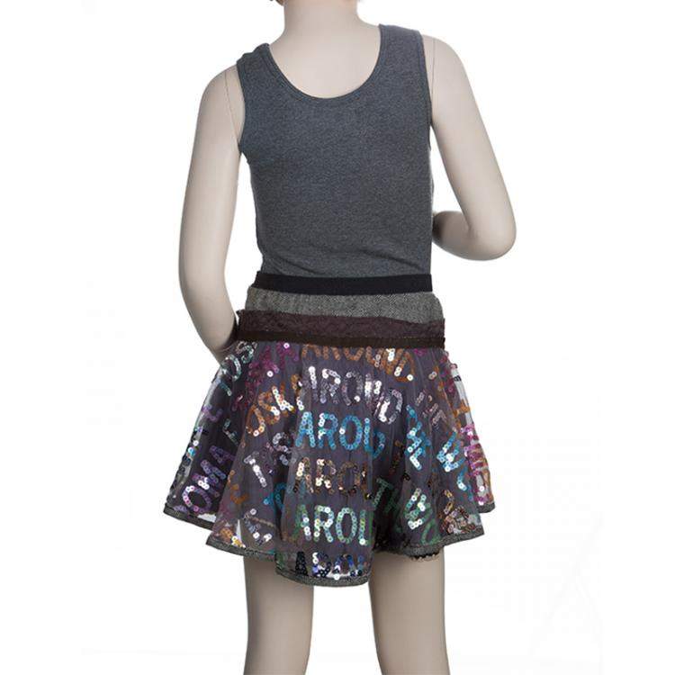 Pre Owned Roma e Tosca Multicolor Sequin Embellished Skirt 10 Yrs
