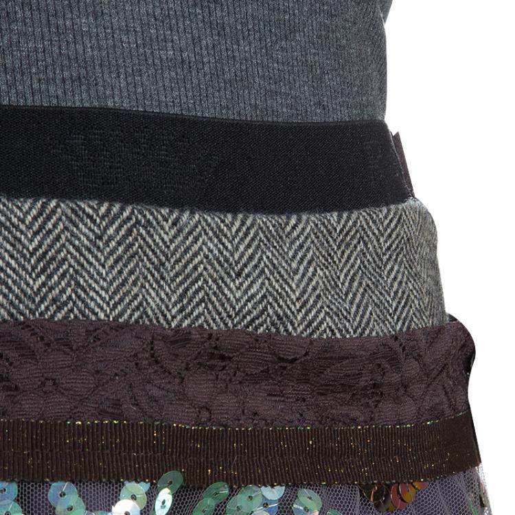 Pre Owned Roma e Tosca Multicolor Sequin Embellished Skirt 10 Yrs