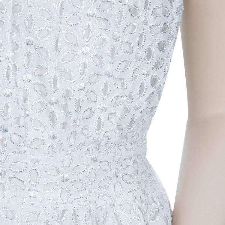 Pre Owned Roma e Tosca White Eyelet Embroidered Sleeveless Dress 14 Yrs 