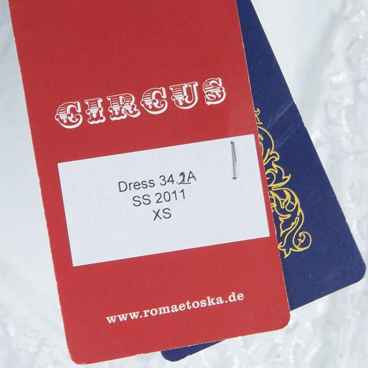 Pre Owned Roma e Tosca White Eyelet Embroidered Sleeveless Dress 14 Yrs 