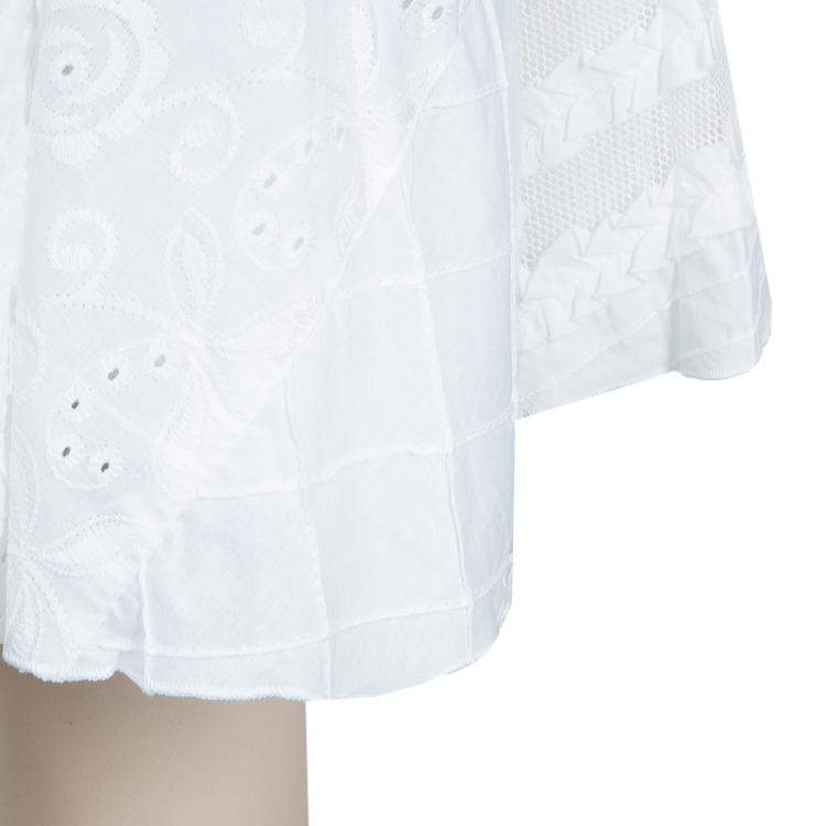 Pre Owned Roma e Tosca White Embroidered Sleeveless Dress 12 Yrs