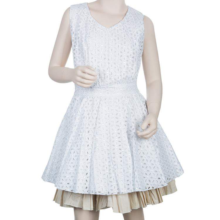 Pre Owned Roma e Tosca Beige Cotton Skirt 12 Yrs