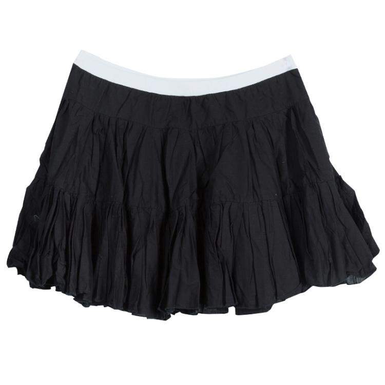 Pre Owned Roma e Tosca Black Cotton Skirt 14 Yrs