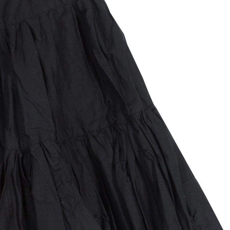 Pre Owned Roma e Tosca Black Cotton Skirt 14 Yrs