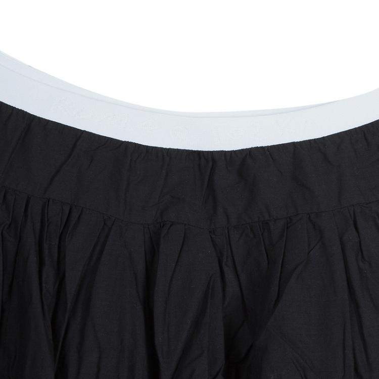 Pre Owned Roma e Tosca Black Cotton Skirt 14 Yrs