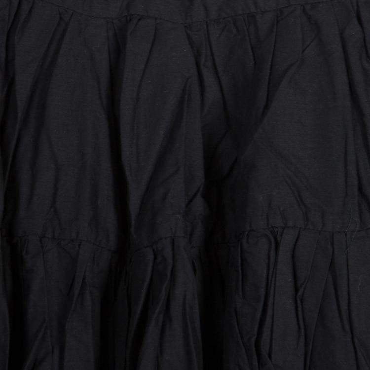 Pre Owned Roma e Tosca Black Cotton Skirt 14 Yrs