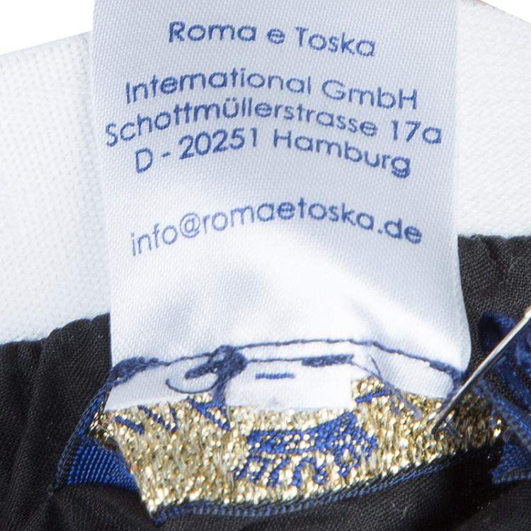 Pre Owned Roma e Tosca Black Cotton Skirt 14 Yrs