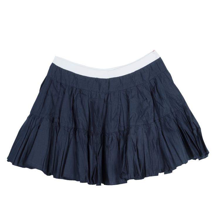 Pre Owned Roma e Tosca Navy Blue Cotton Skirt 10 Yrs