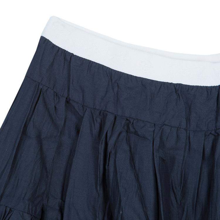 Pre Owned Roma e Tosca Navy Blue Cotton Skirt 10 Yrs