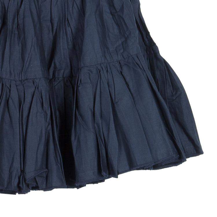 Pre Owned Roma e Tosca Navy Blue Cotton Skirt 10 Yrs