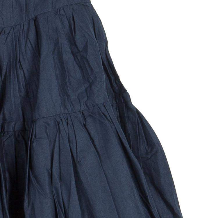 Pre Owned Roma e Tosca Navy Blue Cotton Skirt 10 Yrs