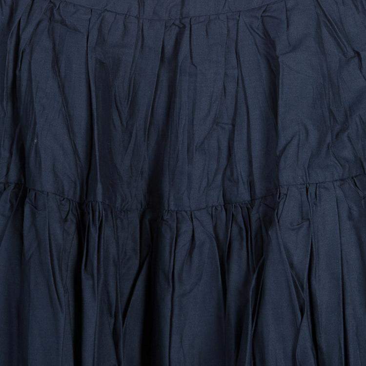 Pre Owned Roma e Tosca Navy Blue Cotton Skirt 10 Yrs