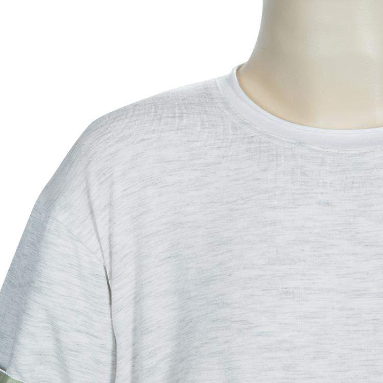 Pre Owned Roma e Tosca Light Grey Melange New York Print Trim Dress 6 Yrs 