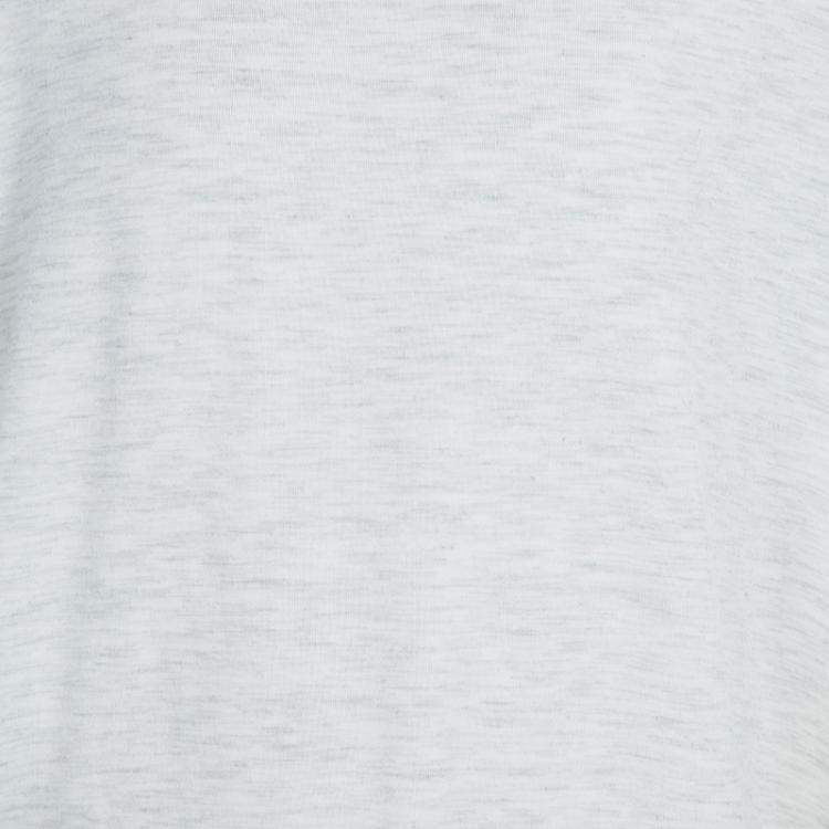 Pre Owned Roma e Tosca Light Grey Melange New York Print Trim Dress 6 Yrs 