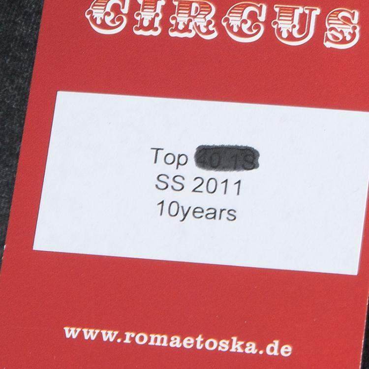 Pre Owned فستان روما إي توسكا بحافة مطبوعة بصورة نيويورك رصاصي داكن 10 سنوات