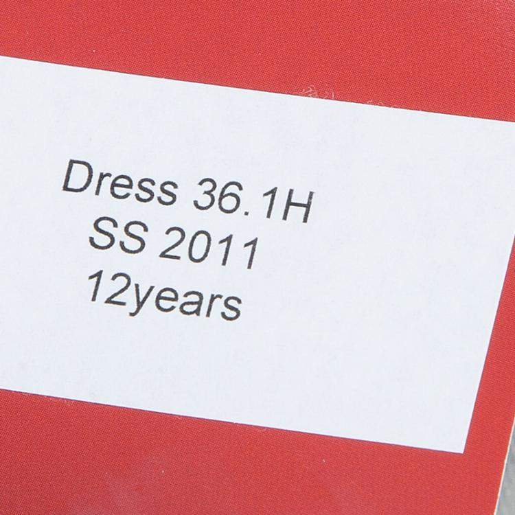 Pre Owned Roma e Tosca Light Grey Melange Printed Trim Dress 12 Yrs 