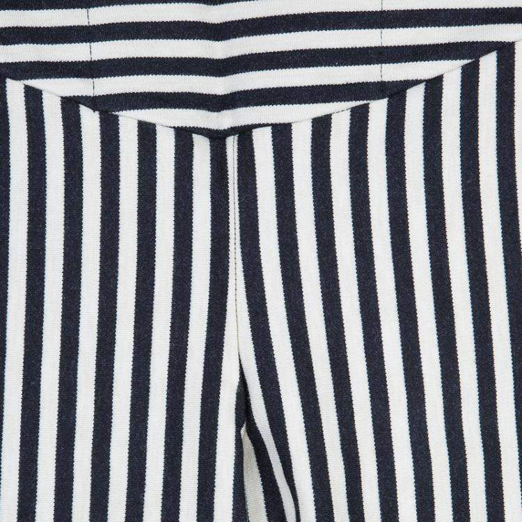 Pre Owned Roma e Tosca Monochrome Striped Leggings 11 Yrs 