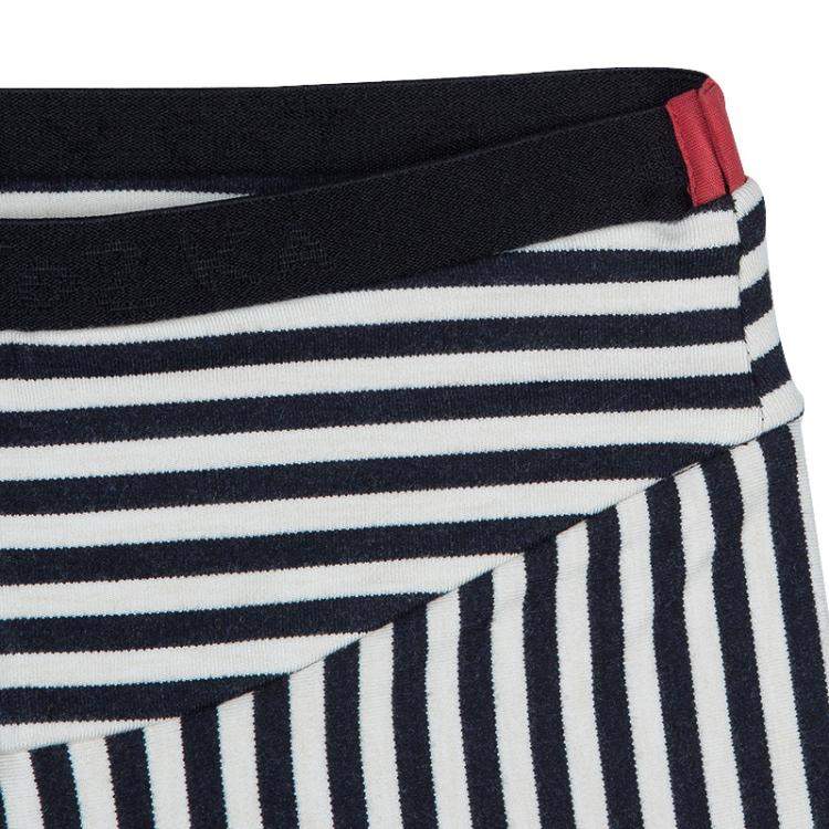 Pre Owned Roma e Tosca Monochrome Striped Capri Leggings 8 Yrs