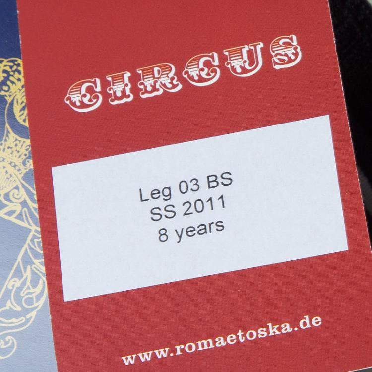 Pre Owned Roma e Tosca Monochrome Striped Capri Leggings 8 Yrs