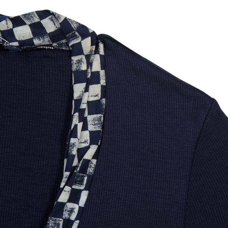 Pre Owned Roma e Tosca Navy Blue Printed Trim Bolero Top 12 Yrs 