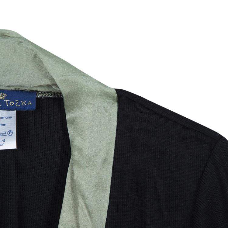 Pre Owned Roma e Tosca Black Silk Trim Bolero Top 12 Yrs 