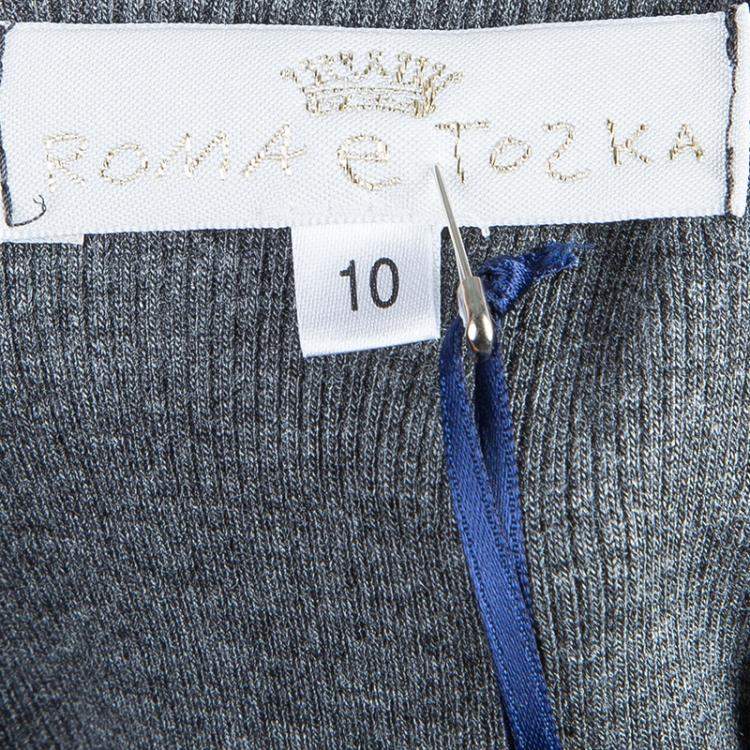 Pre Owned Roma e Tosca Grey Melange Sleeveless Tank Top 10 Yrs