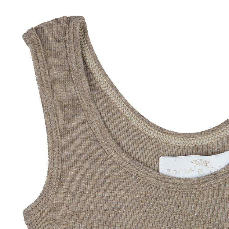 Pre Owned Roma e Tosca Brown Sleeveless Tank Top 4 Yrs 