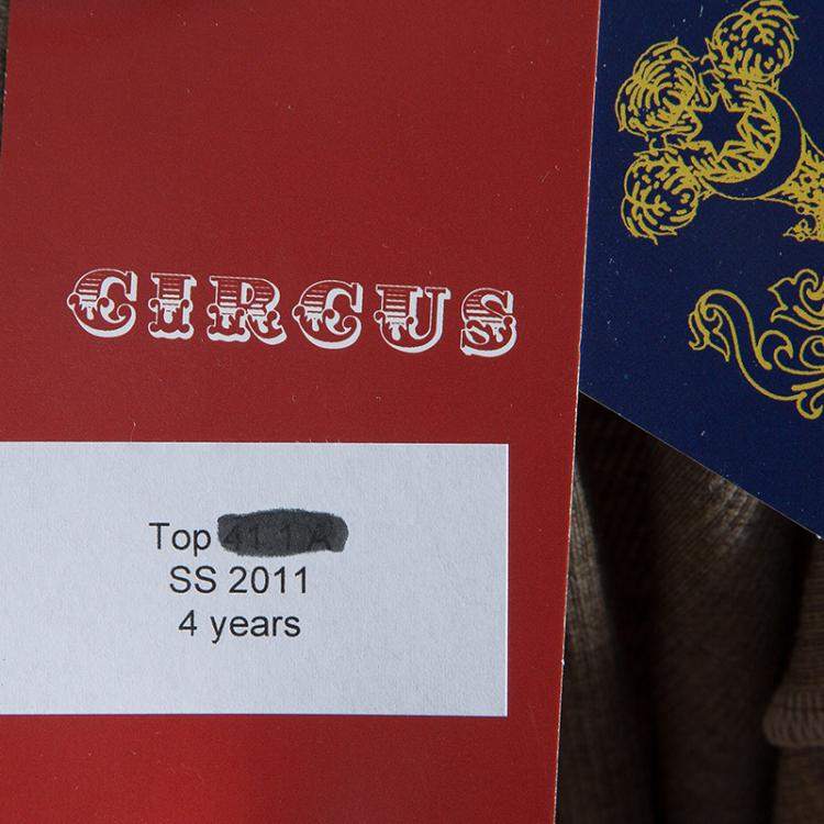 Pre Owned Roma e Tosca Brown Sleeveless Tank Top 4 Yrs 