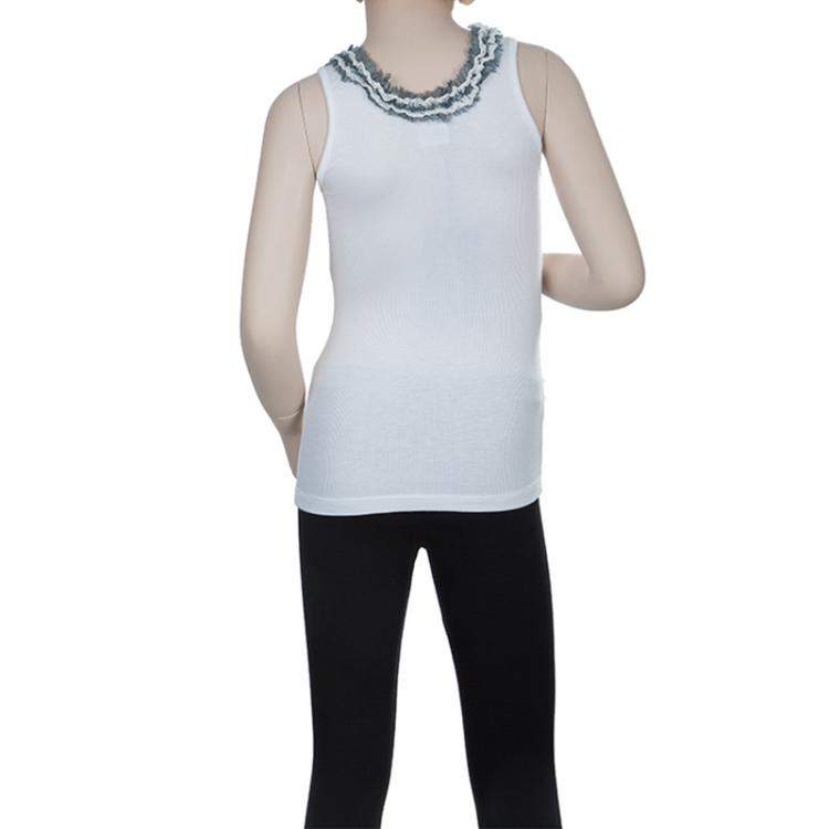 Pre Owned Roma e Tosca White Lace Trim Sleeveless Tshirt 10 Yrs 