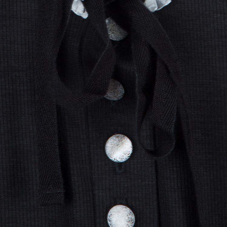 Pre Owned Roma e Tosca Black Lace Trim Tshirt 8 Yrs 