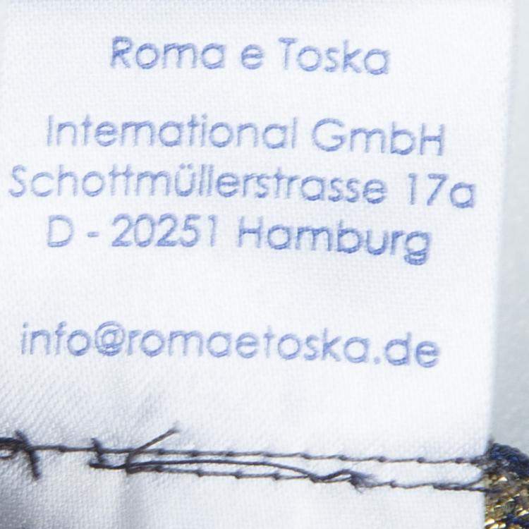 Pre Owned Roma e Tosca Black Lace Trim Tshirt 8 Yrs 