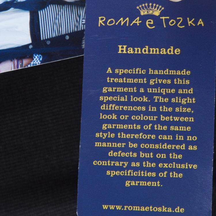 Pre Owned Roma e Tosca Black Lace Trim Tshirt 8 Yrs 