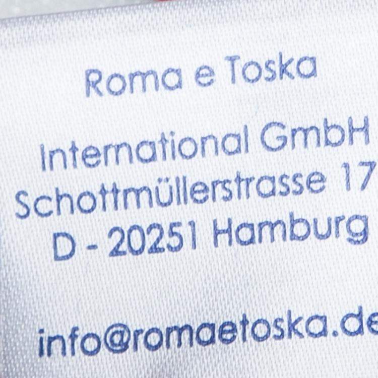 Pre Owned Roma e Tosca Navy Blue Contrast Neckline Tshirt 14 Yrs 