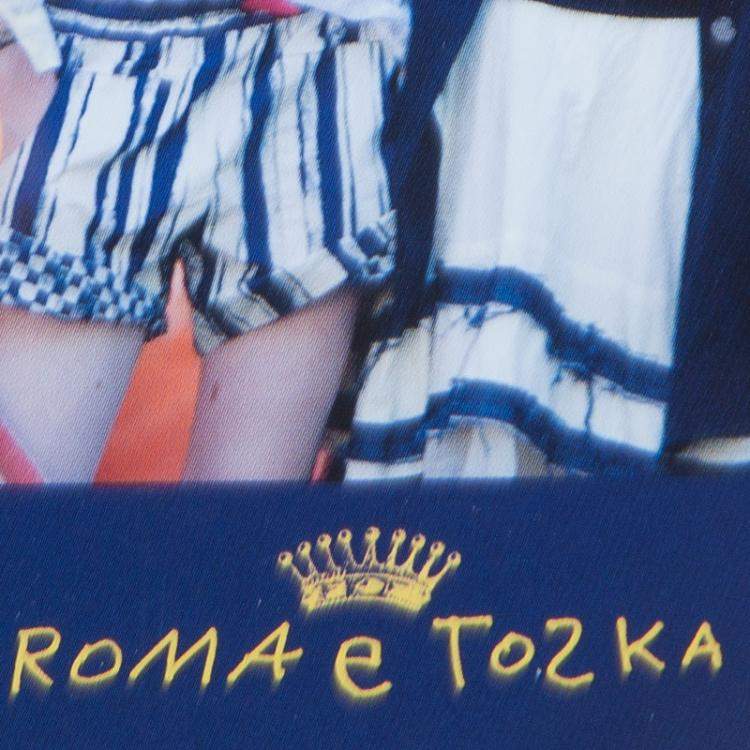 Pre Owned Roma e Tosca White Lace Trim Tshirt 6 Yrs 