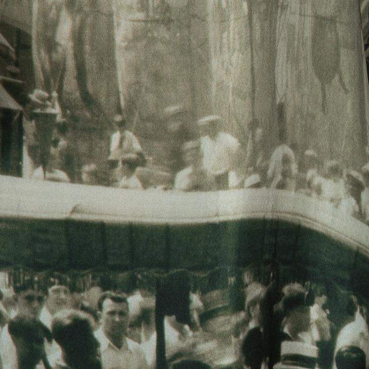 Pre Owned Roma e Tosca Beige New York Printed Silk Tunic Dress 10 Yrs 