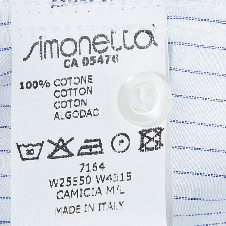 Pre Owned Simonetta Mini White Pinstripe Shirt 5 Yrs 