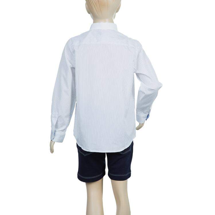 Pre Owned Simonetta Mini White Pinstripe Shirt 7 Yrs 