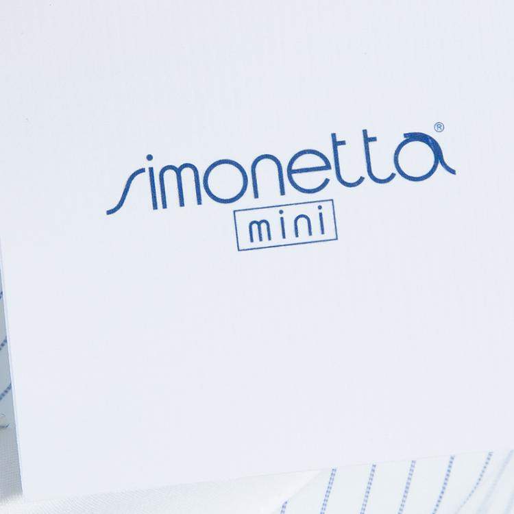 Pre Owned Simonetta Mini White Pinstripe Shirt 7 Yrs 