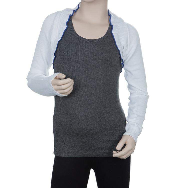 Pre Owned Simonetta Mini White Bolero Top 7 Yrs