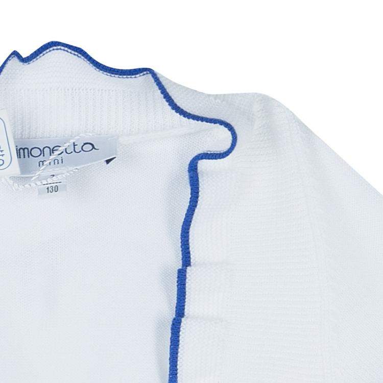 Pre Owned Simonetta Mini White Bolero Top 7 Yrs